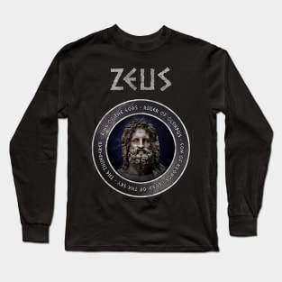 Zeus - Ancient Greek God - Zeus the Lord of Olympus and King of the Gods - Greek Mythology Long Sleeve T-Shirt